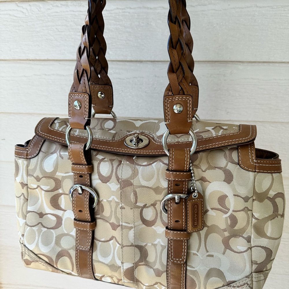 Coach Chelsea Optic Signature Satchel